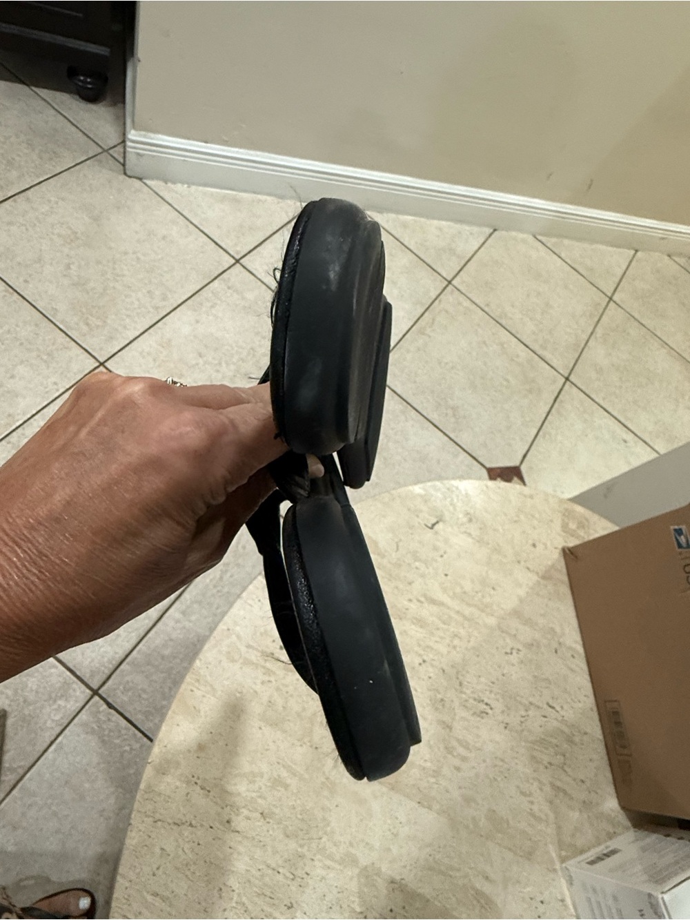 Authentic Prada Milano Black Leather Logo Thong Sandals EU 36 Made in Italy - Picture 8 of 8